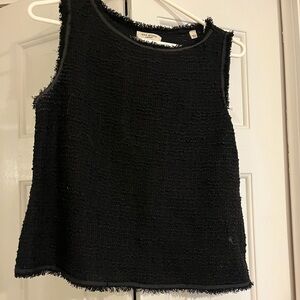 Max Studio Black Textured Tank Top